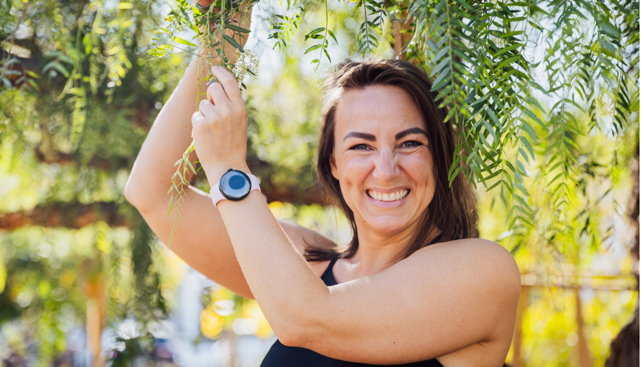 Arm Lift Model Smiling