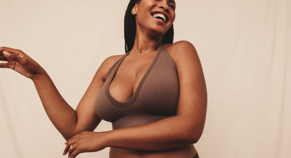 Breast Reduction Model Posing